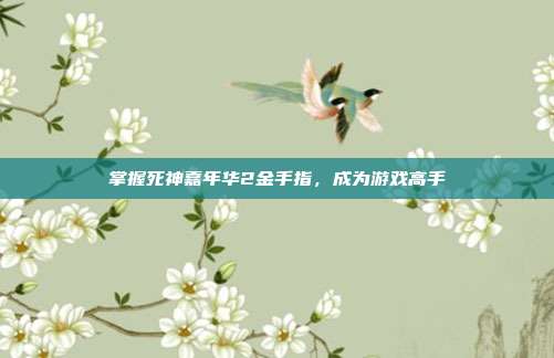掌握死神嘉年华2金手指，成为游戏高手