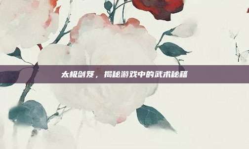 太极剑笈,揭秘游戏中的武术秘籍