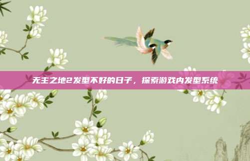 无主之地2发型不好的日子,探索游戏内发型系统