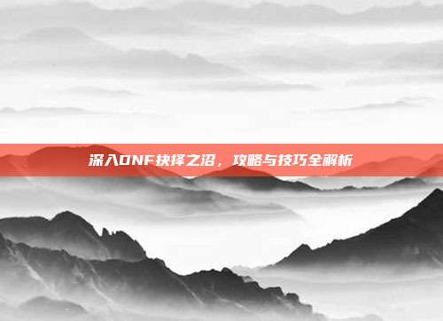 深入DNF抉择之沼,攻略与技巧全解析