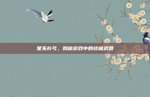 星矢长弓，揭秘游戏中的终极武器