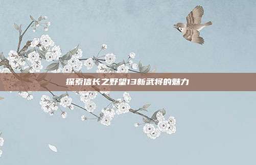 探索信长之野望13新武将的魅力