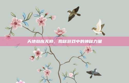 天地劫应无邪,揭秘游戏中的神秘力量