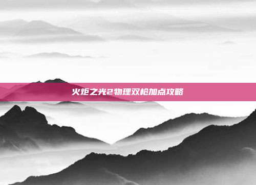 火炬之光2物理双枪加点攻略