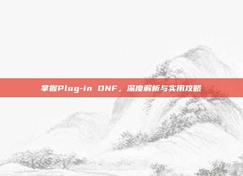 掌握Plug-in DNF,深度解析与实用攻略
