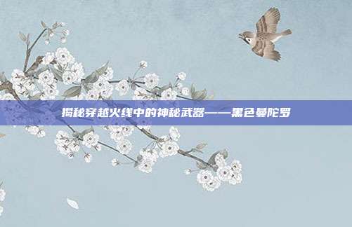 揭秘穿越火线中的神秘武器——黑色曼陀罗