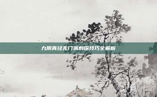 九阴真经无门派刺探技巧全解析