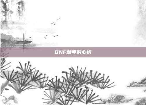 DNF新年的心情