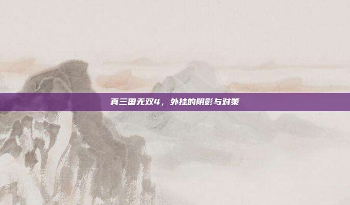真三国无双4,外挂的阴影与对策
