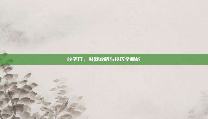 饺子门,游戏攻略与技巧全解析