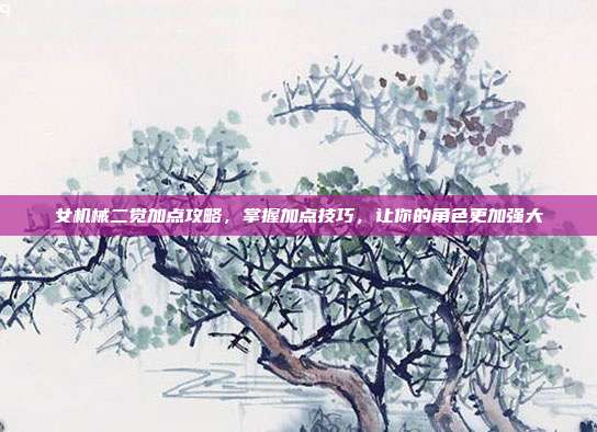 女机械二觉加点攻略,掌握加点技巧,让你的角色更加强大