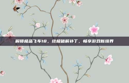 解锁极品飞车18,终极破解补丁,畅享游戏新境界