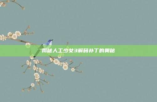揭秘人工少女3解码补丁的奥秘