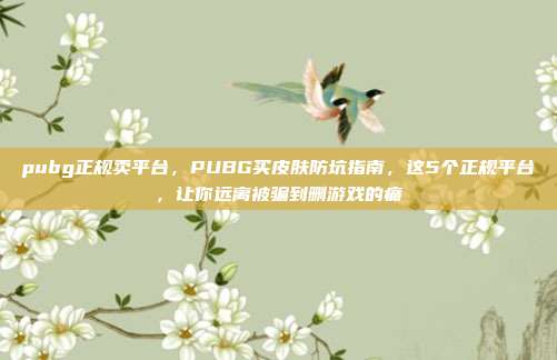 pubg正规卖平台，PUBG买皮肤防坑指南，这5个正规平台，让你远离被骗到删游戏的痛