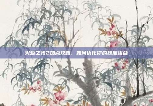 火炬之光2加点攻略,如何优化你的技能组合