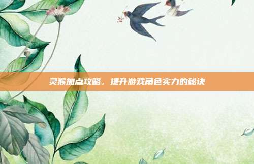 灵猴加点攻略,提升游戏角色实力的秘诀