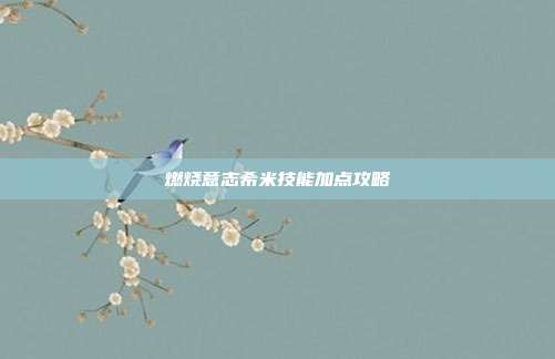 燃烧意志希米技能加点攻略