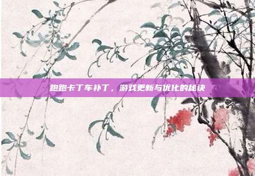 跑跑卡丁车补丁,游戏更新与优化的秘诀