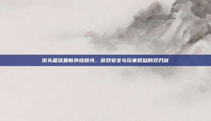 街头篮球最新外挂曝光,游戏安全与玩家权益的双刃剑