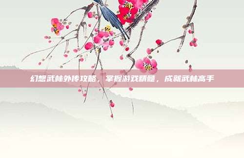 幻想武林外传攻略,掌握游戏精髓,成就武林高手