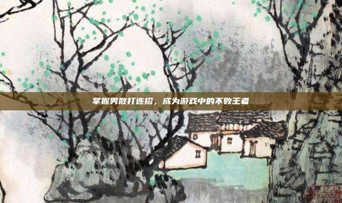 掌握男散打连招,成为游戏中的不败王者