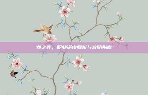 龙之谷,职业深度解析与攻略指南