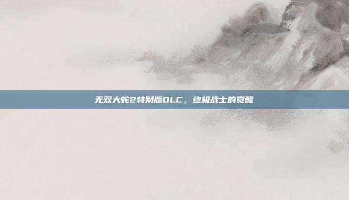 无双大蛇2特别版DLC,终极战士的觉醒