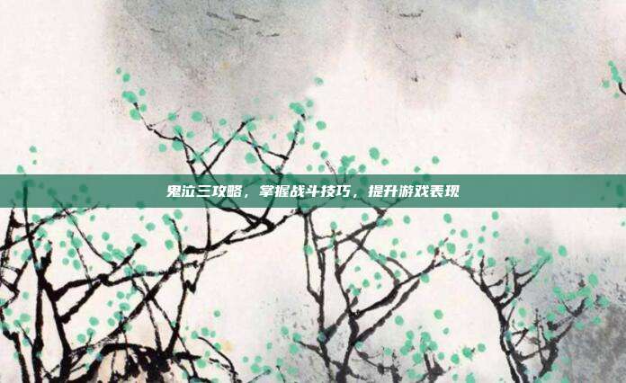 鬼泣三攻略,掌握战斗技巧,提升游戏表现