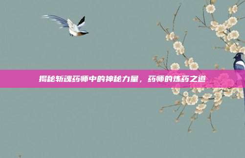 揭秘斩魂药师中的神秘力量,药师的炼药之道