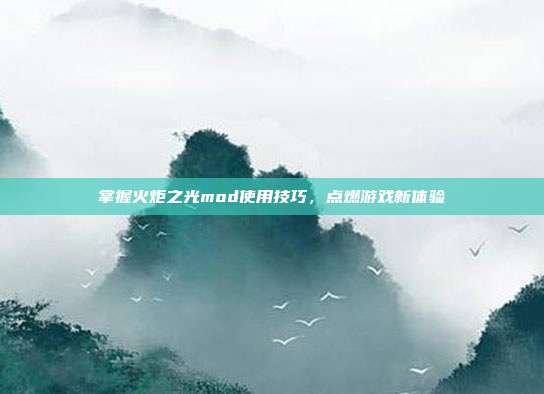掌握火炬之光mod使用技巧,点燃游戏新体验