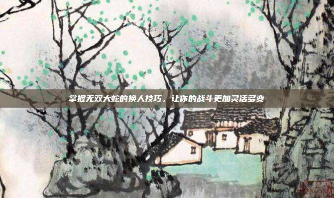 掌握无双大蛇的换人技巧,让你的战斗更加灵活多变