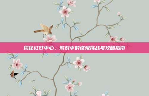 揭秘红灯中心,游戏中的终极挑战与攻略指南
