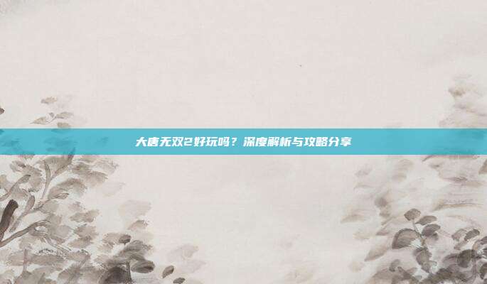 大唐无双2好玩吗?深度解析与攻略分享