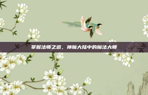 掌握法师之道,神魔大陆中的魔法大师