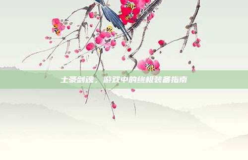 土豪剑魂,游戏中的终极装备指南