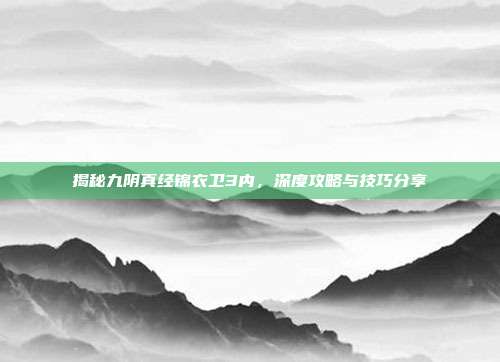 揭秘九阴真经锦衣卫3内,深度攻略与技巧分享