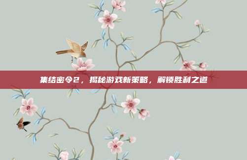 集结密令2,揭秘游戏新策略,解锁胜利之道