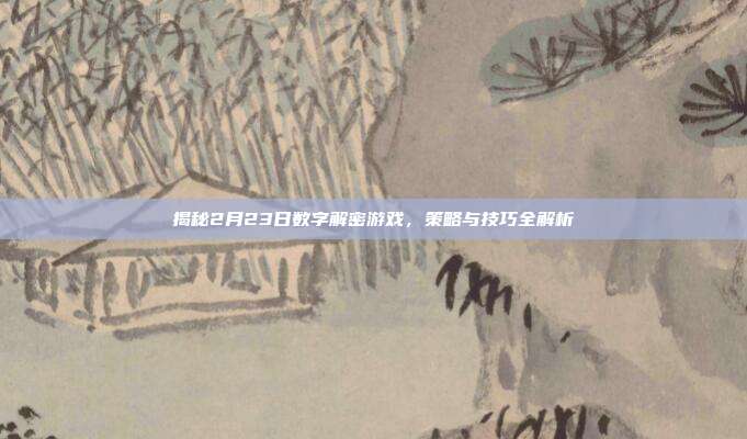 揭秘2月23日数字解密游戏,策略与技巧全解析