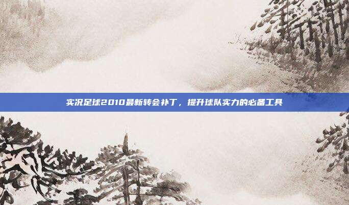 实况足球2010最新转会补丁,提升球队实力的必备工具
