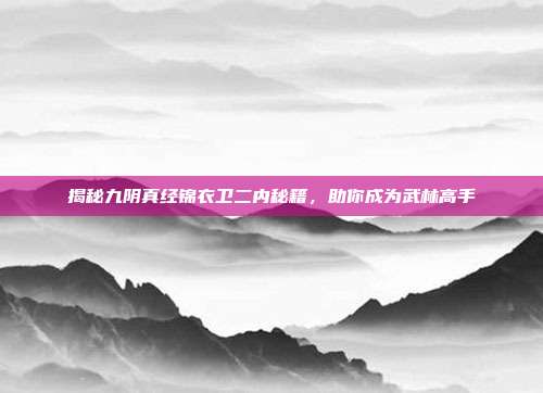 揭秘九阴真经锦衣卫二内秘籍,助你成为武林高手