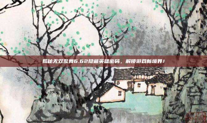 揭秘无双乱舞6.62隐藏英雄密码,解锁游戏新境界!