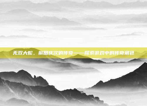 无双大蛇,前田庆次的传奇——探索游戏中的传奇角色