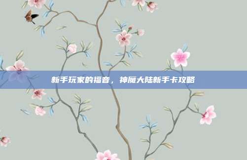 新手玩家的福音，神魔大陆新手卡攻略