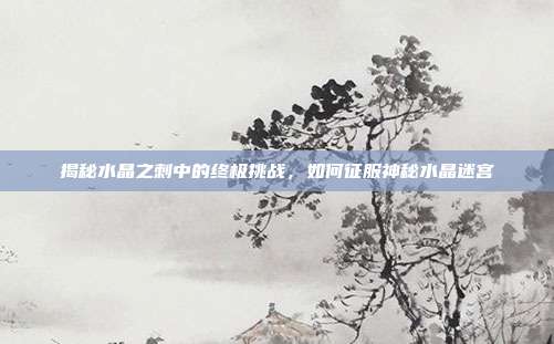 揭秘水晶之刺中的终极挑战,如何征服神秘水晶迷宫