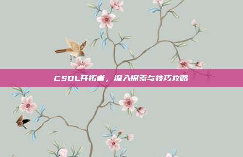 CSOL开拓者,深入探索与技巧攻略