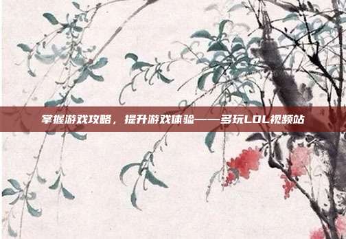 掌握游戏攻略,提升游戏体验——多玩LOL视频站