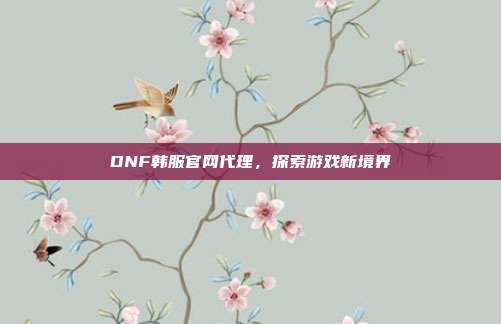 DNF韩服官网代理,探索游戏新境界
