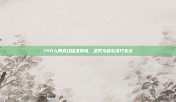 766九阴真经深度解析,游戏攻略与技巧全览