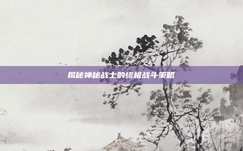 揭秘神秘战士的终极战斗策略