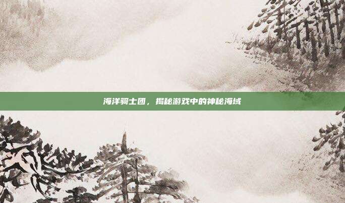 海洋骑士团,揭秘游戏中的神秘海域